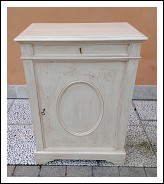 Credenzino, credenza a un anta shabby chic. 75lx43px107h