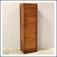 Antico classificatore schedario archivio serranda in rovere