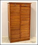 Antico classificatore schedario archivio serranda in rovere