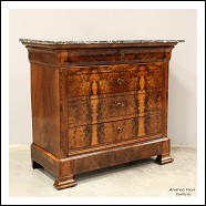 Antico cassettone com&ograve; cappuccino Luigi Filippo in noce - epoca 800