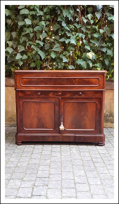 Credenza toilette antica dell’800 in piuma di mogano