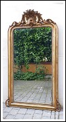 Specchiera dorata antica Luigi Filippo con rocaille