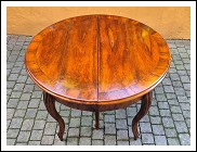 Tavolo tondo antico allungabile 4 mt in noce dell&rsquo;800